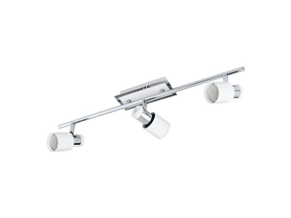 EGLO DAVIDA spotlight i krom och vitt, 3L