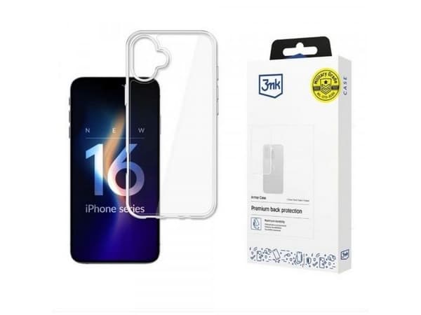 3MK Armor Case, Cover, Apple, iPhone 16 Plus, 17 cm (6.7"), Transparent