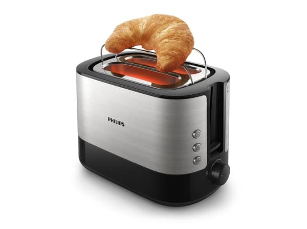 Philips Viva Collection HD2637 - Leivänpaahdin - 2 levyä - 2 pidikettä - musta