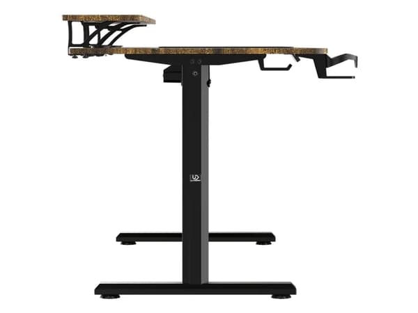 Ultradesk HIGHLANDER XXL, Rett, Rektangulær form, Spilling, Matt, Sort, T-ben