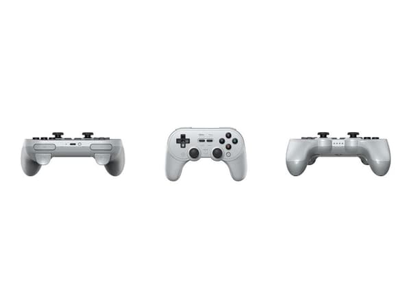 8Bitdo Pro 2 - Hall Effect Joystick - håndkonsoll - trådløs - Bluetooth - grå - for Nintendo Switch, PC, Steam, Raspberry Pi