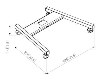 Vogel's PFT 8520 - Monteringskomponent (vagnbas) - för platt panel - svart