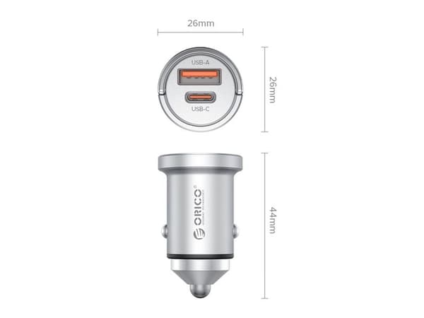 Orico MiniRing Pro 45W billaddare USB-A + USB-C (silver)