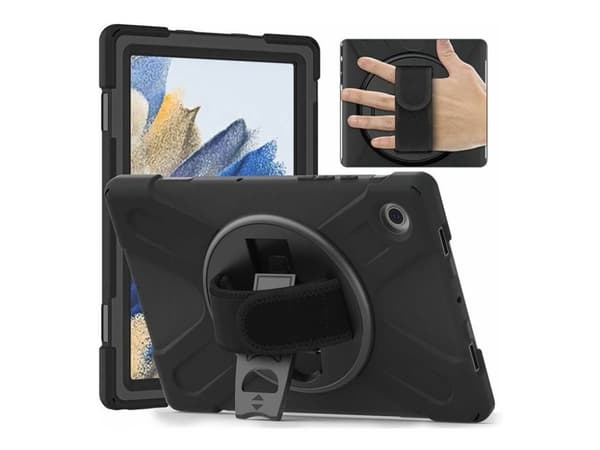 eSTUFF - Bagsidecover til nettbrett - sort - 10,5" - for Samsung Galaxy Tab A8