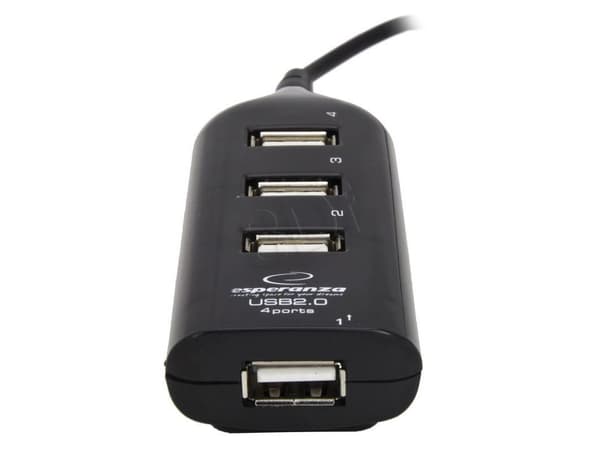 Esperanza EA116 - Hubb - 4 x USB 2.0 - skrivbordsmodell