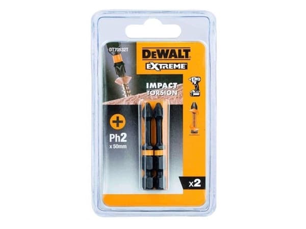 DeWALT DT70532T-QZ, 2 styck, Phillips, PH 2, 50 mm, Blåsa
