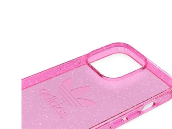 Adidas OR Protective klart glitter-deksel til iPhone 13 Pro / iPhone 13 - rosa