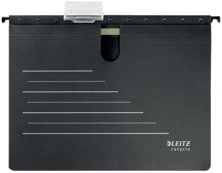 Leitz Alpha® Recycle -ripustuskansio, jossa on mekanismi, musta – (10 kpl.)