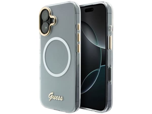 Guess IML Gradient Script MagSafe-deksel til iPhone 17 - hvit