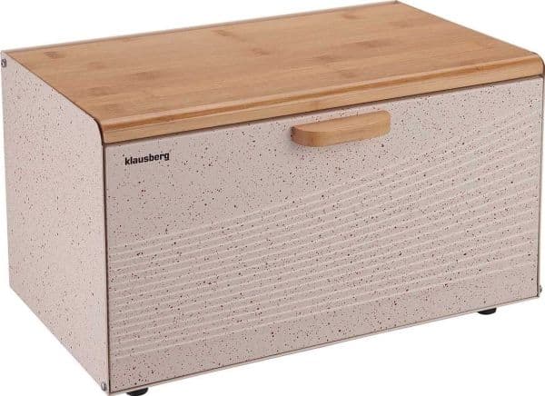Brödlåda i stål/bambu Klausberg sandfärgad