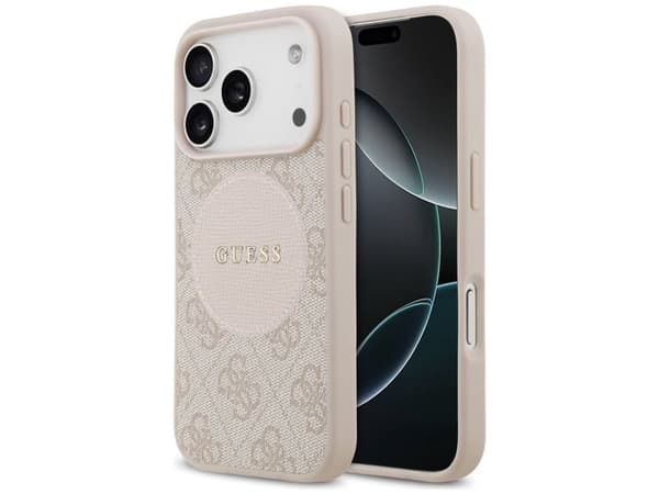 Guess 4G Circle Classic Logo MagSafe-deksel til iPhone 17 Pro - rosa