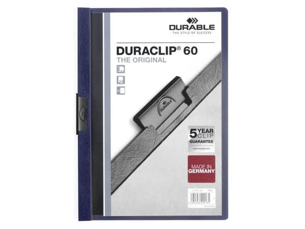 Durable DURACLIP, Blå, 60 ark, A4, 25 styck