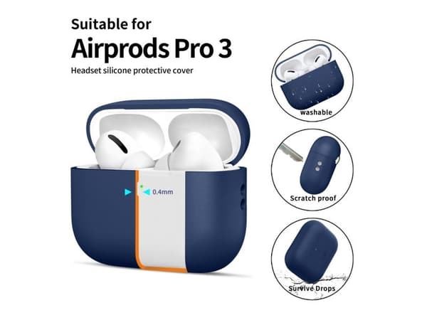 Tech-Protect silikondeksel til Apple AirPods Pro 3 navy blue