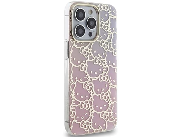 Hello Kitty hardcase til iPhone 13 Pro / 13 6,1" IML Gradient Electrop Crowded Kitty Head (rosa/rosa)