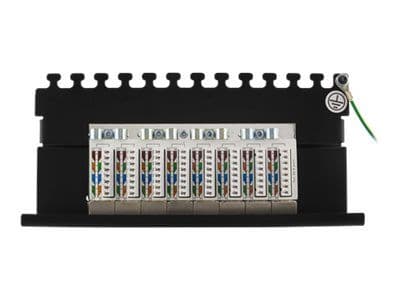 DELTACO PAN-211 - Patch-panel - väggmontering - CAT 6a - RJ-45 X 8 - svart