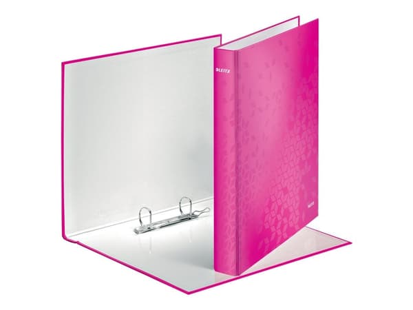 Ringperm Leitz WOW A4+ 2DR/25mm rosa - (10 stk.)