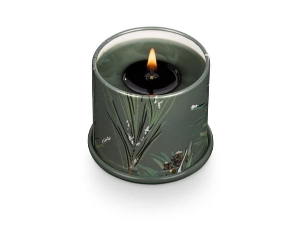 ILLUME Balsam & Cedar demi vanity tin duftlys grønn