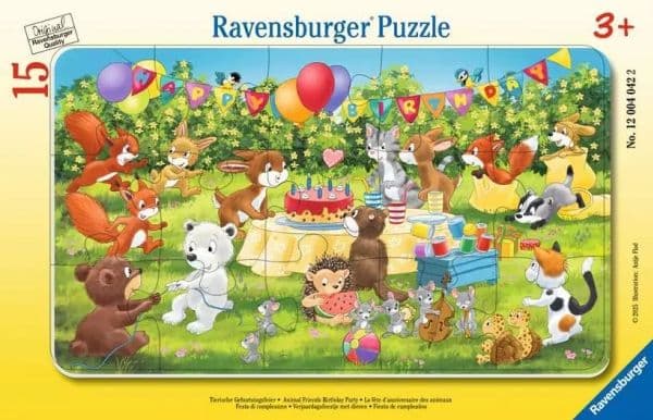 Ravensburger 12.004.042, 15 stykker, Dyr, 3 år
