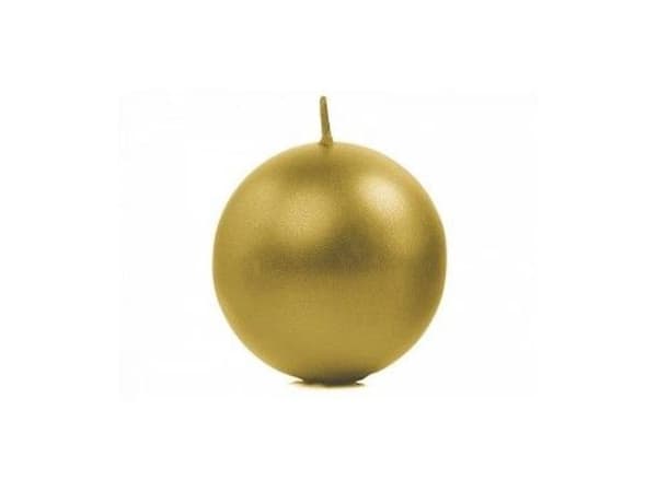 Guld kuglelys, 6 cm