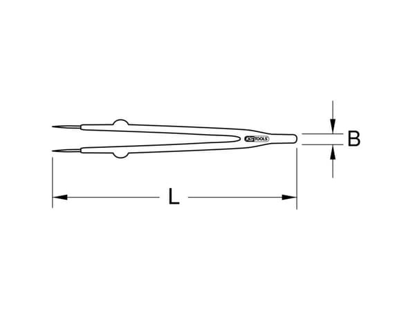 KS Tools 1171626 Pinsetit Kärki 130 mm