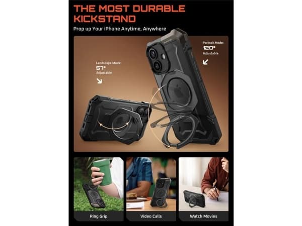 Supcase UB Grip Mag MagSafe-deksel for iPhone 17 - svart