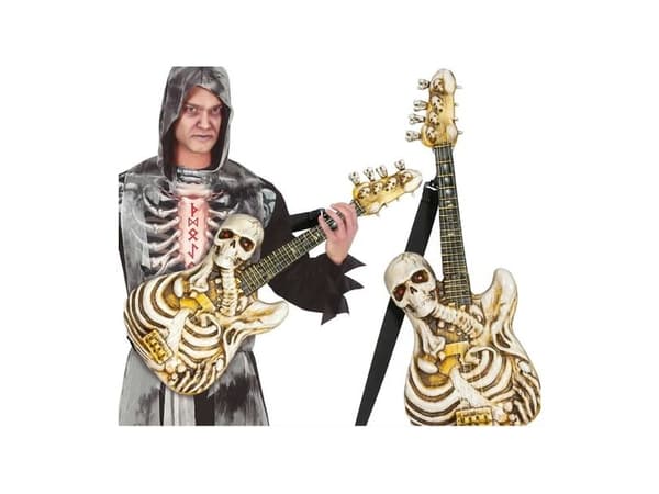 Skeleton kitara valolla ja äänellä