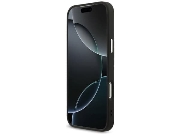 Guess 4G Triangle Logo MagSafe Case for iPhone 17 Pro Max / 18 Pro Max - Black &amp; Silver