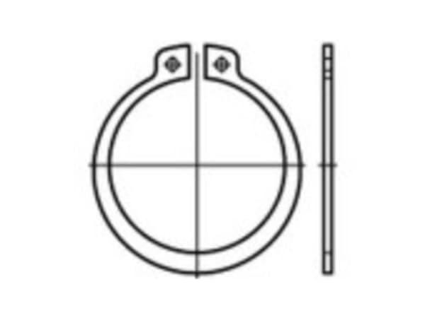 TOOLCRAFT sikringsringer innvendig diameter 29,6 mm DIN 471 rustfritt stål 25 stk