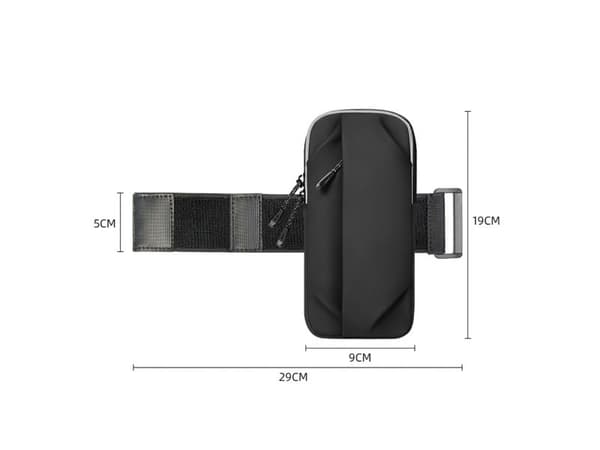 Wozinsky WSDB-B armbånd til mobil for løping, svart