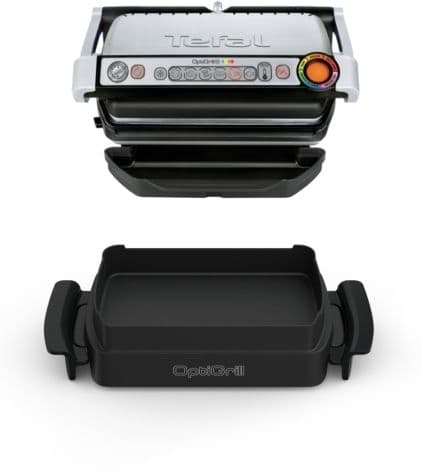 Tefal GC714D Optigrill+ i rustfritt stål / svart