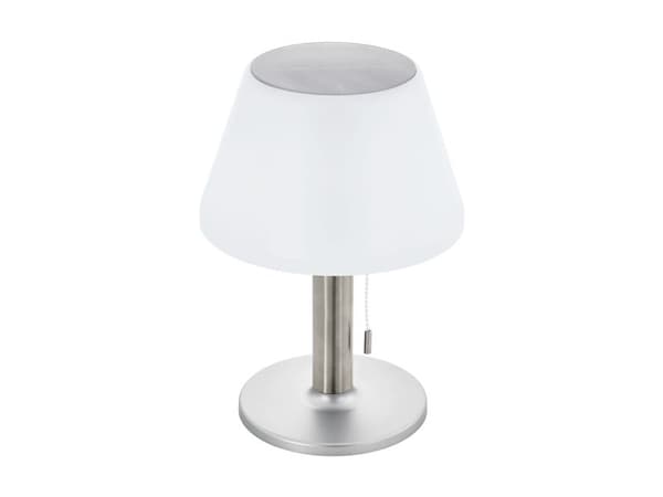 EGLO solcelle bordlampe sølv/hvit