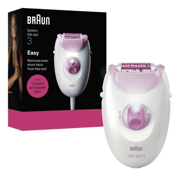 Braun Silk-épil 3 3-000 vit-violett epilator
