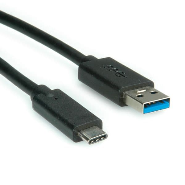 ROLINE USB 3.1 Cable, A-C, M/M 0.5 m, 0,5 m, USB A, USB C, USB 3.2 Gen 1 (3.1 Gen 1), 5 Gbit/s, Sort