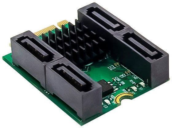 Controller Vantec InLine® M.2-kortgränssnitt M.2 Key B+M för 4x SATA RAID HyperDuo
