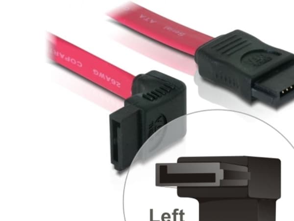 DeLOCK SATA Cable - 0.5m, 0,5 m, SATA II, Punainen