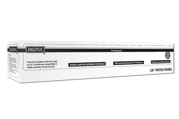DIGITUS - Patch-panel - CAT 6 - UTP - RJ-45 X 48 - grå, RAL 7035 - 2U - 19"