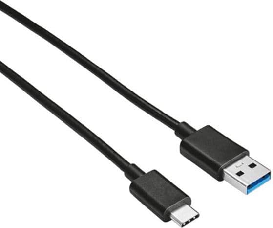 USB-kabel USB-A till USB-C 1 m svart
