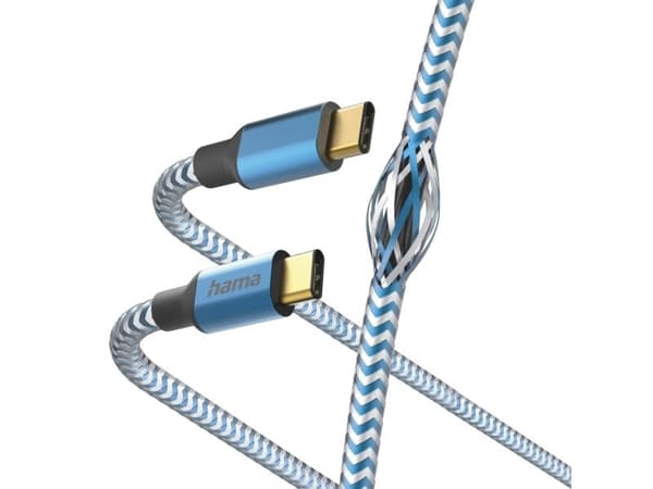 Hama Reflective, 1,5 m, USB C, USB C, USB 2.0, 0,48 Gbit/s, sininen