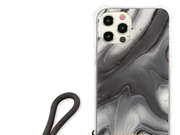 Guess GUHCP12LKSMAGR hardcase iPhone 12 Pro Max 6.7" grå/grå Marble Collection