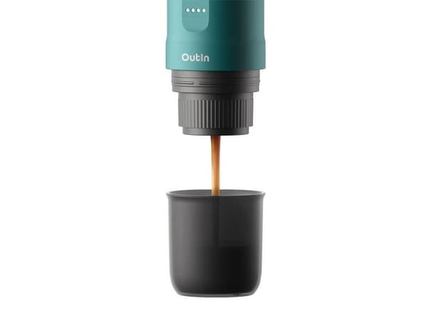 Outin Nano bärbar espressomaskin, blågrön