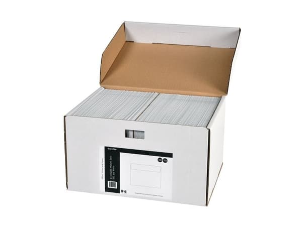 Konvolutter C6 Selvklebende, hvite - med 500 stk.