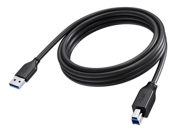 Vision TC 3MUSB3.0/BL, 3 m, USB A, USB B, USB 2.0, 5 Gbit/sec, musta