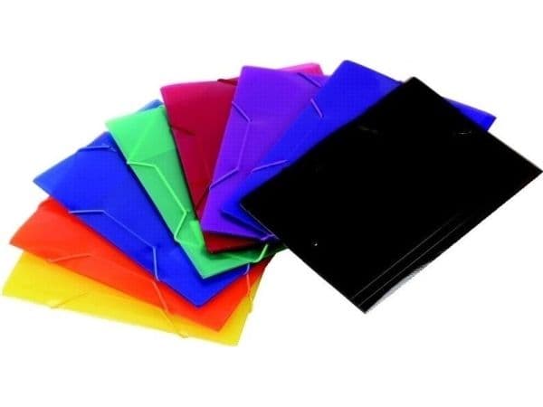 Centrum mappe med strikk A4 mix 80014