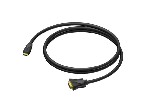 PROCAB CLV160/3, DVI D, HDMI A, 3 m, musta, harmaa