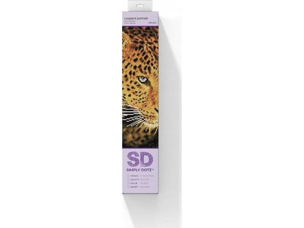 Diamantbroderi Diamond Dotz Leopard 30x40cm SD5404