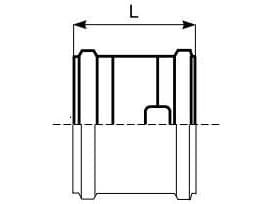 Skyvemuffe PVC Ø250 mm
