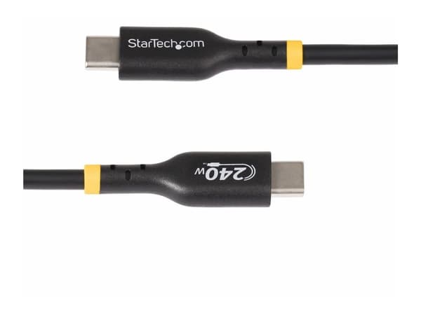 StarTech 2m USB C Charging Cable, USB-IF Certified USB-C Cable, 240W - USB-kabel - USB-C (hann) til USB-C (hann) - USB 2.0 - 48 V - 5 A - 2 m - utv...