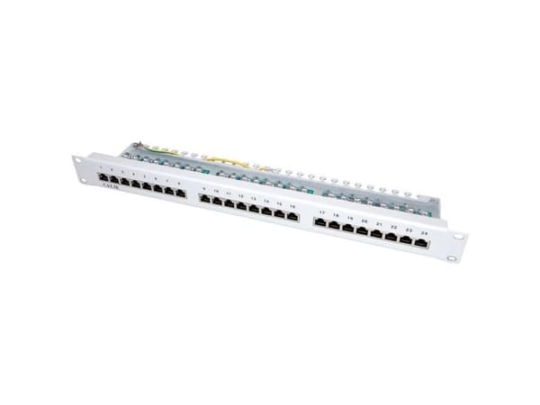 ROLINE Cat.5e Patch Panel 24P, STP, light grey