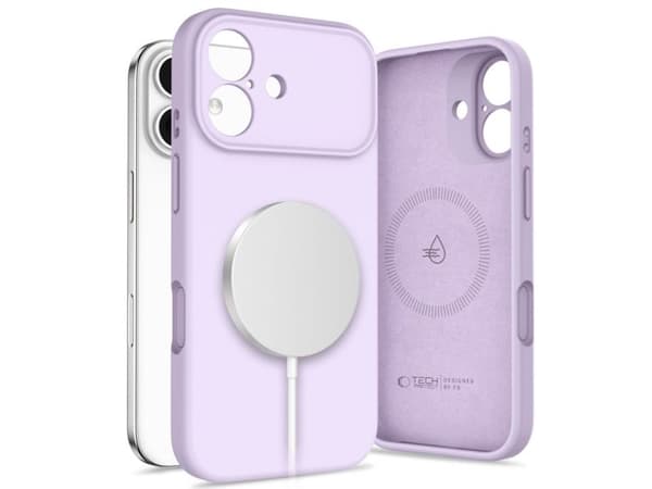 Tech-Protect silikone MagSafe-etui for iPhone 17 - lilla