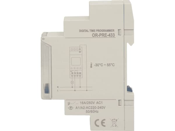 ORNO ELECTRONIC DIN-skene-programmerare
